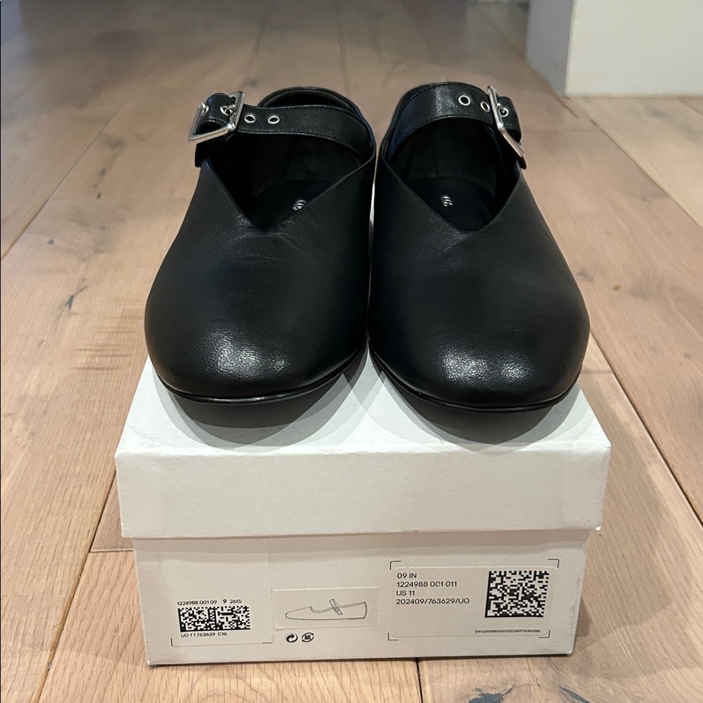 COS Women's Black Mary Jane Ballet Flats with Buckle - Picture 7 of 7
